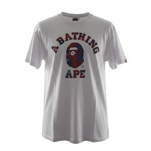 A Bathing Ape White Graphic T-Shirt (XL)